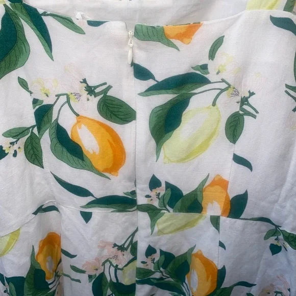 Size 6P Ann Taylor (NWT) Lemon Sundress, Square Neck Sheath Dress, Line - Picture 6 of 13